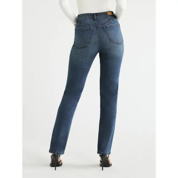 Slim Straight Super High Rise Sofia Vergar Women Jeans Eden 90s Light Distressed - Picture 5 of 7